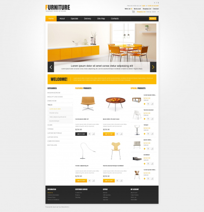 Готовый дизайн для мебельного интернет-магазина №497