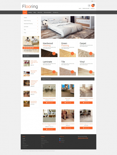Шаблон интернет-магазина паркета и напольных покрытий №651