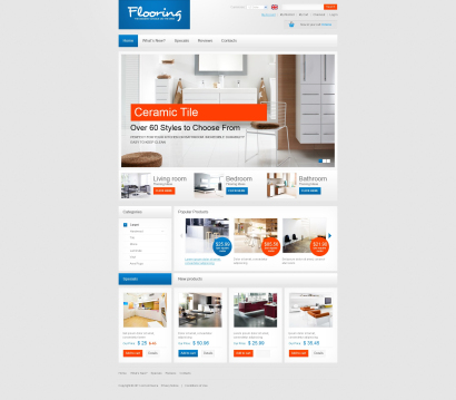 Дизайн интернет-магазина паркета и напольных покрытий №686