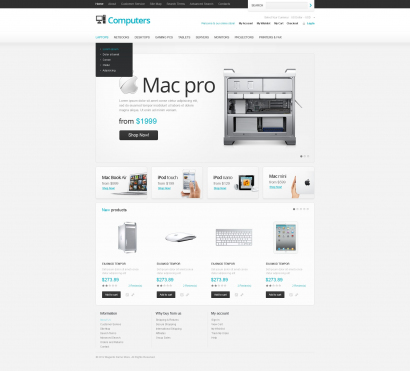 Шаблон для компьютерного интернет-магазина №1064