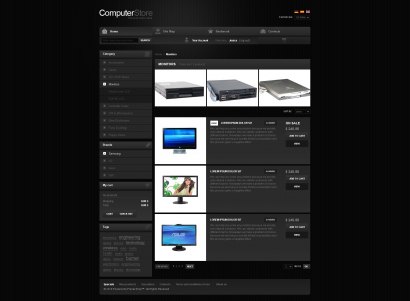 Готовый дизайн для магазина компьютеров №1084