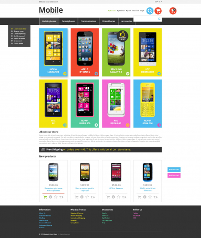 Дизайн для интернет-магазина мобильных телефонов и аксессуаров №1124