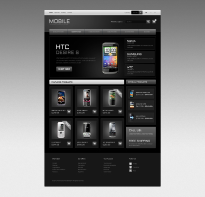 Купить дизайн для интернет-магазина мобильных телефонов и аксессуаров №1136