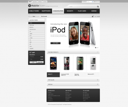 Купить готовый дизайн интернет-магазина мобильных телефонов и аксессуаров №1137
