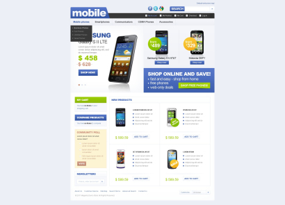 Готовый дизайн для интернет-магазина мобильных телефонов и аксессуаров №1155