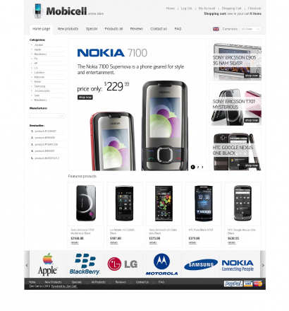 Купить дизайн для интернет-магазина мобильных телефонов и аксессуаров №1178