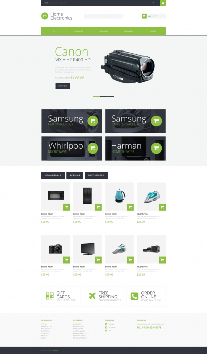 Готовый дизайн для интернет-магазина электроники №1236