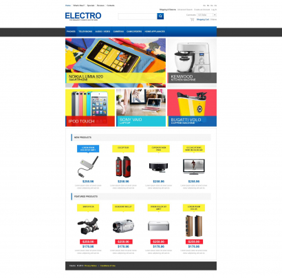 Готовый шаблон для магазина электроники №1281