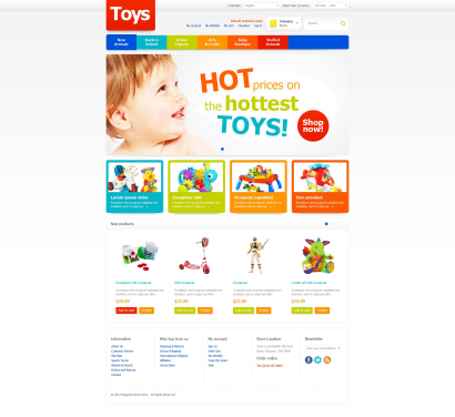 Купить готовый шаблон интернет-магазина игрушек №1390