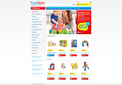 Купить готовый дизайн интернет-магазина игрушек №1394