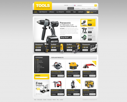 Купить готовый дизайн интернет-магазина инструментов и оборудования №1533