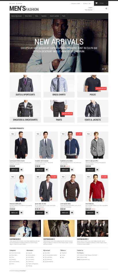 Купить дизайн интернет-магазина одежды №1743