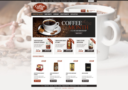 Купить дизайн интернет-магазина кофе №2395