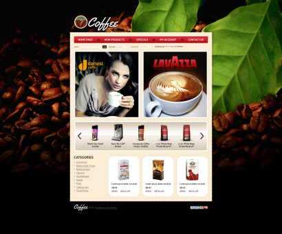 Готовый дизайн для кофейного интернет-магазина №2403