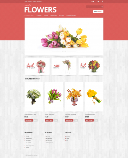 Купить готовый дизайн для цветочного интернет-магазина №2690