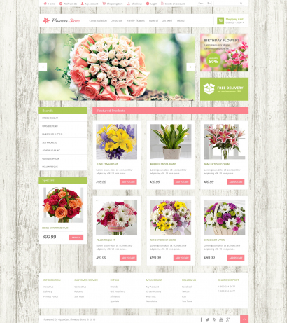 Дизайн цветочного интернет-магазина №2691