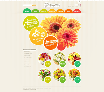 Дизайн цветочного интернет-магазина №2734