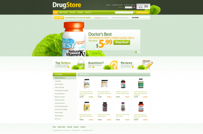 Готовый дизайн для интернет-магазина лекарств №2802