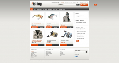 Купить дизайн магазина товаров для рыбалки №2911