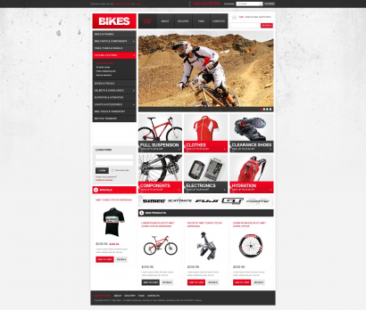 Купить дизайн для интернет-магазина велосипедов №3014