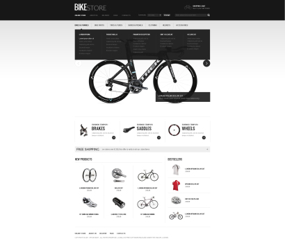 Готовый дизайн магазина велосипедов №3022