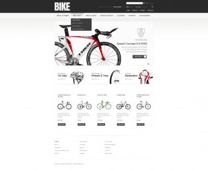 Купить дизайн интернет-магазина велосипедов №3027